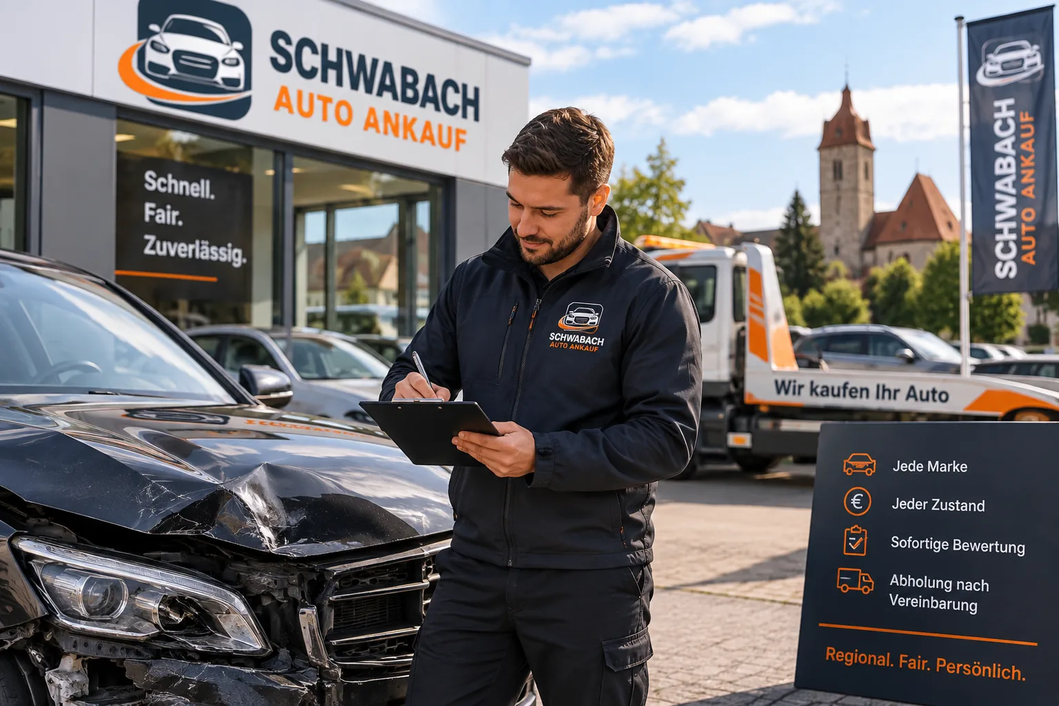 Fahrzeugprüfung beim Autoankauf für Schwabach