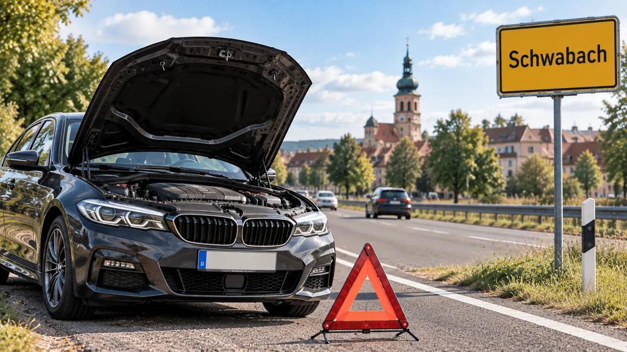 Fahrzeug mit Motorschaden